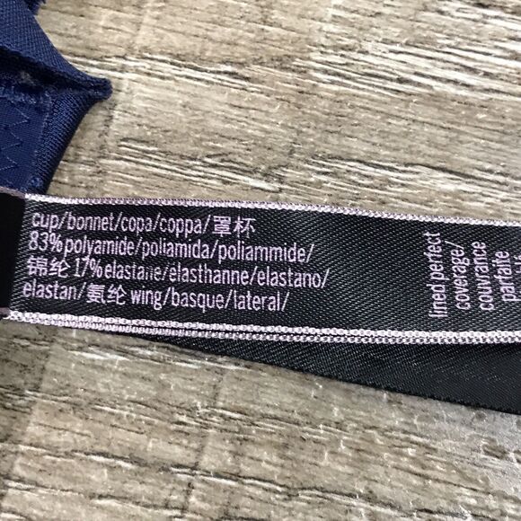 34D Victoria's Secret Women's Bra ~Blue ~ Adjustable Straps ~Underwired ~Push Up - Picture 6 of 7